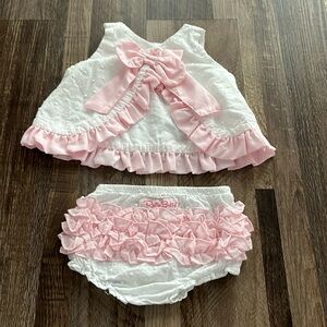 Ruffle Butts Swiss Dot Swing Top and Bloomer Set